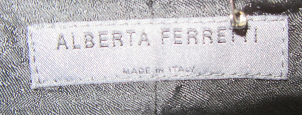 Alberta Ferretti 黑色天鹅绒西装外套上衣喇叭袖扣领带领 尺寸 6/S — 第 4/4 张图片