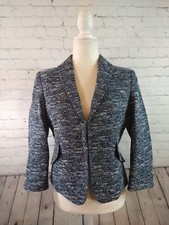 EUC women's TOMMY HILFIGER blue tweed style blazer - SIZE 6 / BARELY WORN  