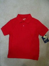 Austin Trading Co. Boys School Uniform Red Polo Shirt-Smoke/Pet-free-XS 6/7-NWT