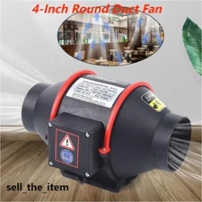 4'' 310 CFM Inline Duct Ventilation Fan Vent Exhaust Blower Vent Fan Waterproof