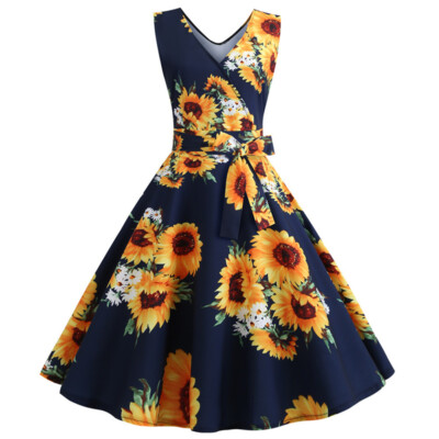 Women Vintage Style Dress Rockabilly 