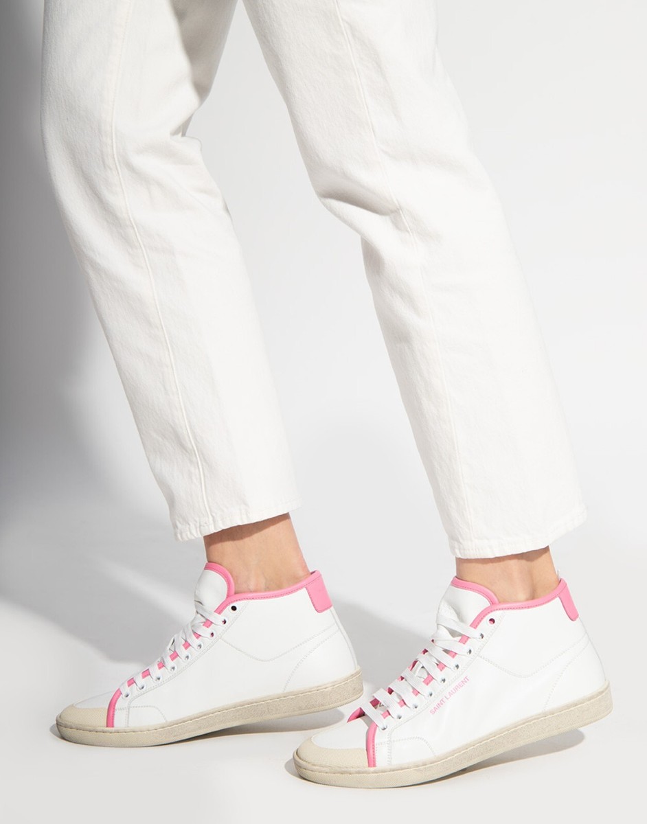 Saint LaurentサンローランSL/39 Logo Mid Sneakersスニーカー SAINT LAURENT SL/39 LOGO MID-TOP SNEAKERS WOMEN SHOES
