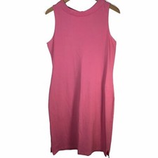 Talbots pink sleeveless collared dress small