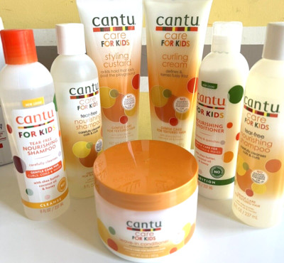 LOT 7x Cantu Kids Hair Care Shampoo Conditioner Curling Cream Styling Custard