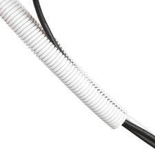 White 43In Cable Sleeve, Flexible Wire Protector Tubing, Split Electrical Condui