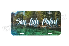 SAN LUIS POTOSI MEXICO PLACA DE ALUMINIO IMPRESA PARA VEICULO * 