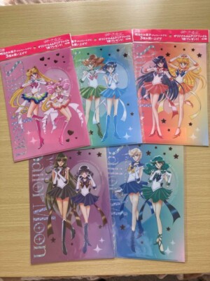 AEON Sailor Moon Meiji Clear File Complete Set Japan Limited 2025 Mercury Mars
