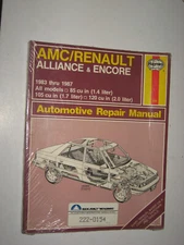 1983-'87 AMC, RENAULT Alliance, Encore REPAIR MANUAL, Haynes 934, Factory Sealed