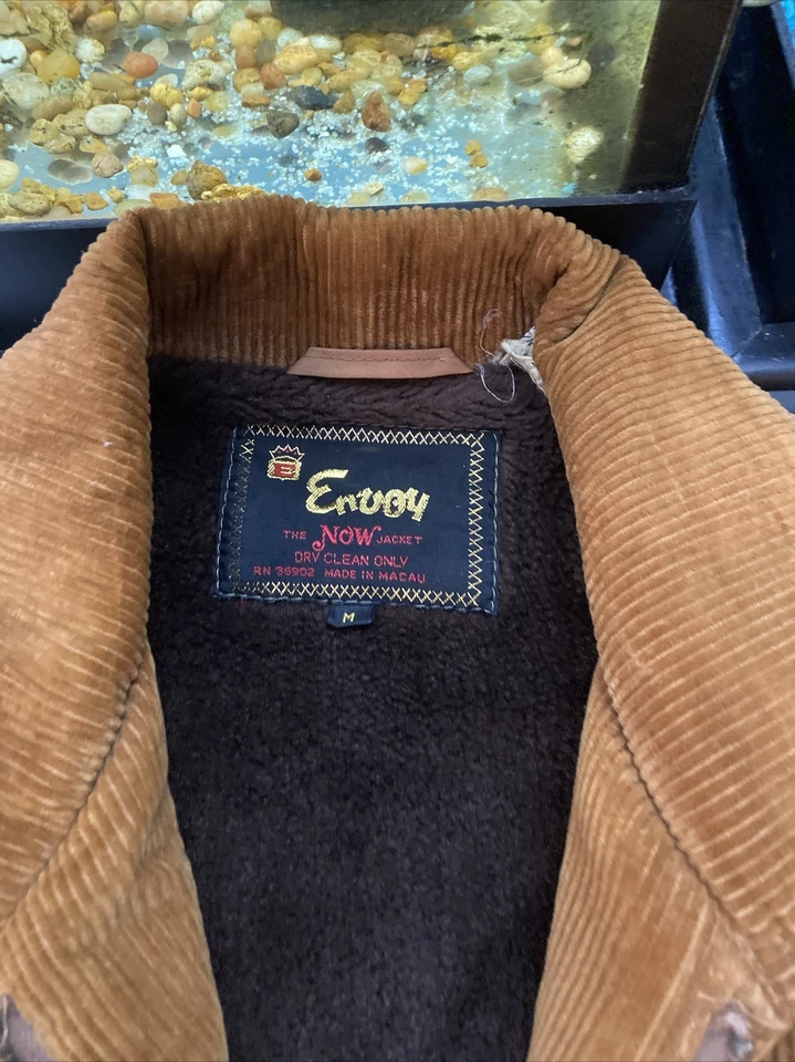 Chaqueta de pana Envoy mediana para hombre marrón vintage Foto 2 de 4