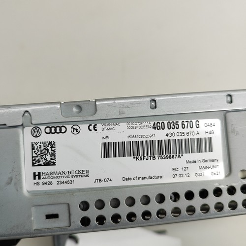 AUDI A6 4G2, C7, 4GC Music Navi CD Radio Player Head Unit 4G0035670G 4G0035670A - Foto 9 di 10