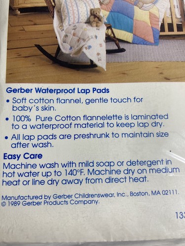 Vtg 80s Gerber Crib Set 24x38” Mini Crib Sheets Pillowcases New Old Stock - Picture 11 of 11