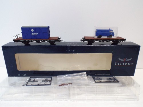 LILIPUT HO L240111 WAGENSET THW EP.III TWIN WAGONS WITH LOADS BOXED (C1163) - Picture 1 of 5