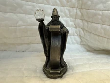 Vintage Roger Gibbons The Book of Spells Metal Pewter Wizard Figurine Statue