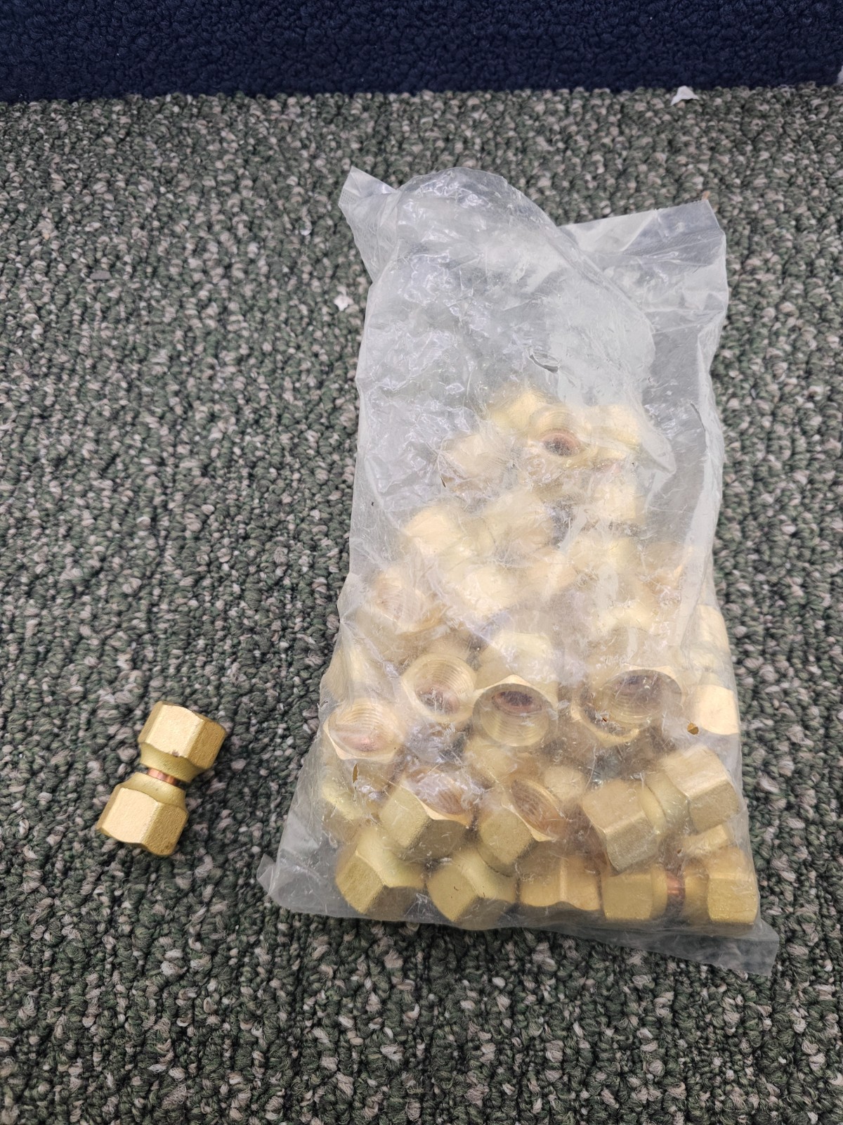 (QTY 25) 1/4-inch Brass Female Flare Swivel Nut Connectors 1-5/8 inch Length