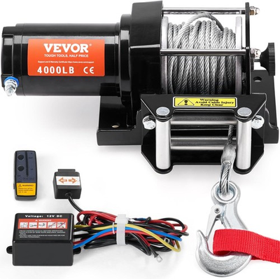 #ad VEVOR Electric Winch 4000 lb Line Pull Capacity 12V DC ATV UTV Winch with Φ3 $159.60