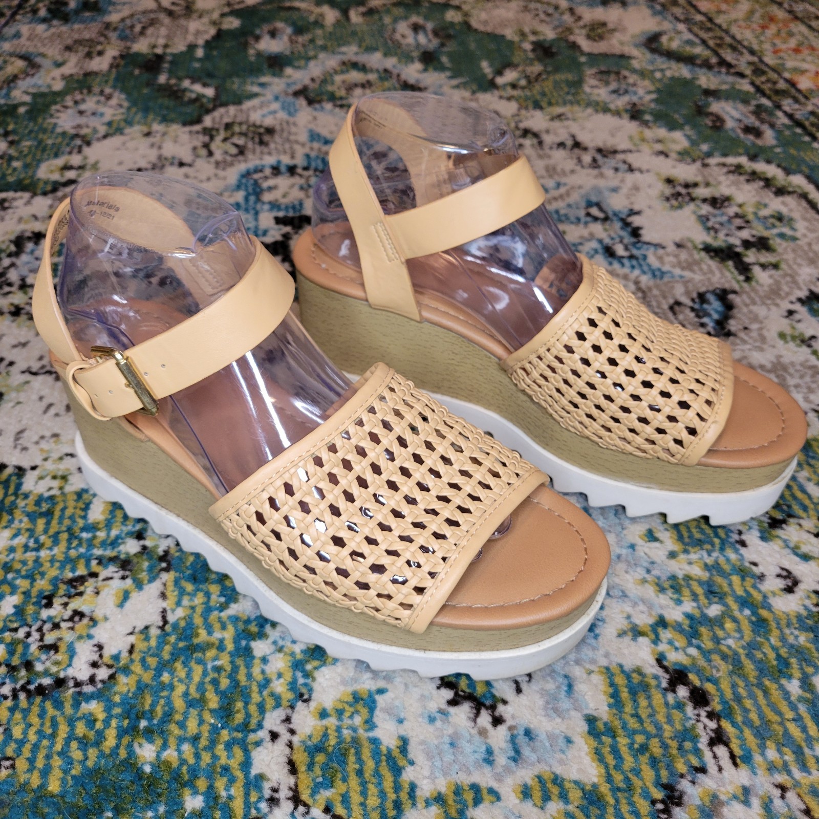 Universal Thread Alba Boho Platform Tan Wedge San… - image 1