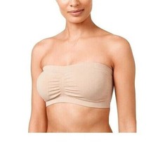 New Ladies Seamless Removable Pads Comfort Strapless Padded Bandeau Bra