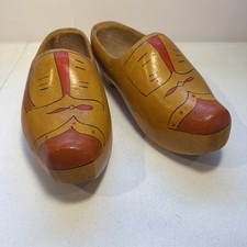 Vintage Hand Painted Dutch Wooden Shoes 12