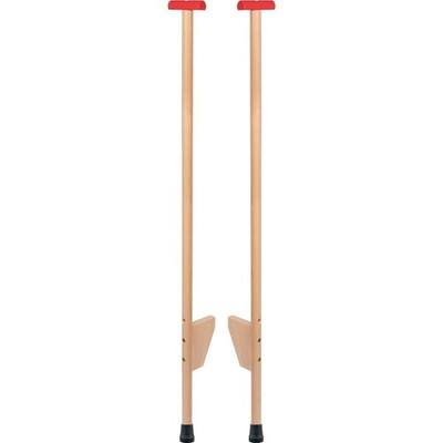 Goki Stelzen-Set 103 cm aus Holz höhenverstellbar bis 50 kg belastbar Motorik