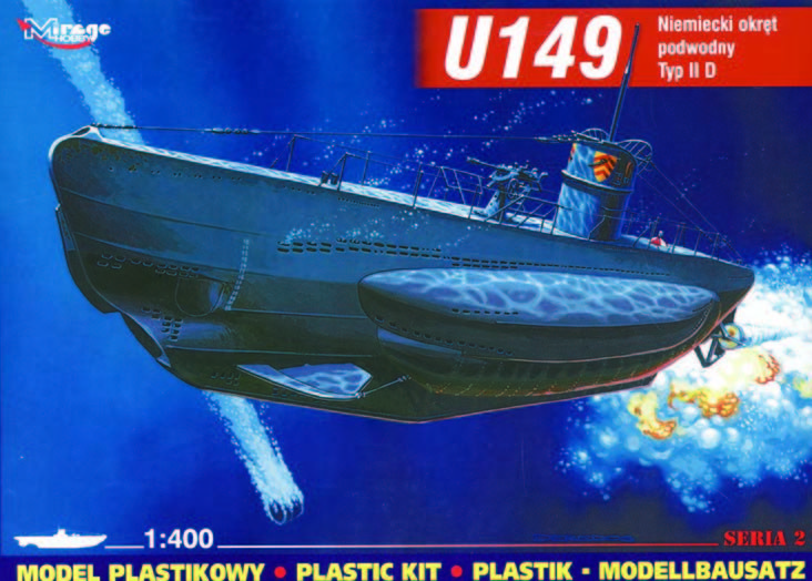Mirage Hobby 40026 - 1:400 German U-Boat U 149 Type IID