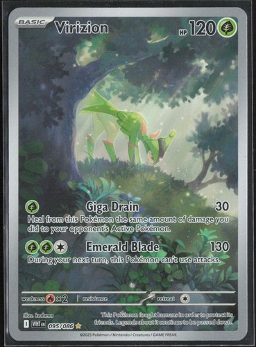 Virizion White Flare 095/086 IR Holo Pokémon — English NM