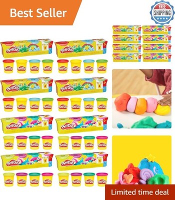 Engage Creativity with 4 Vibrant Non-Toxic Modeling Compound Cans for Kids