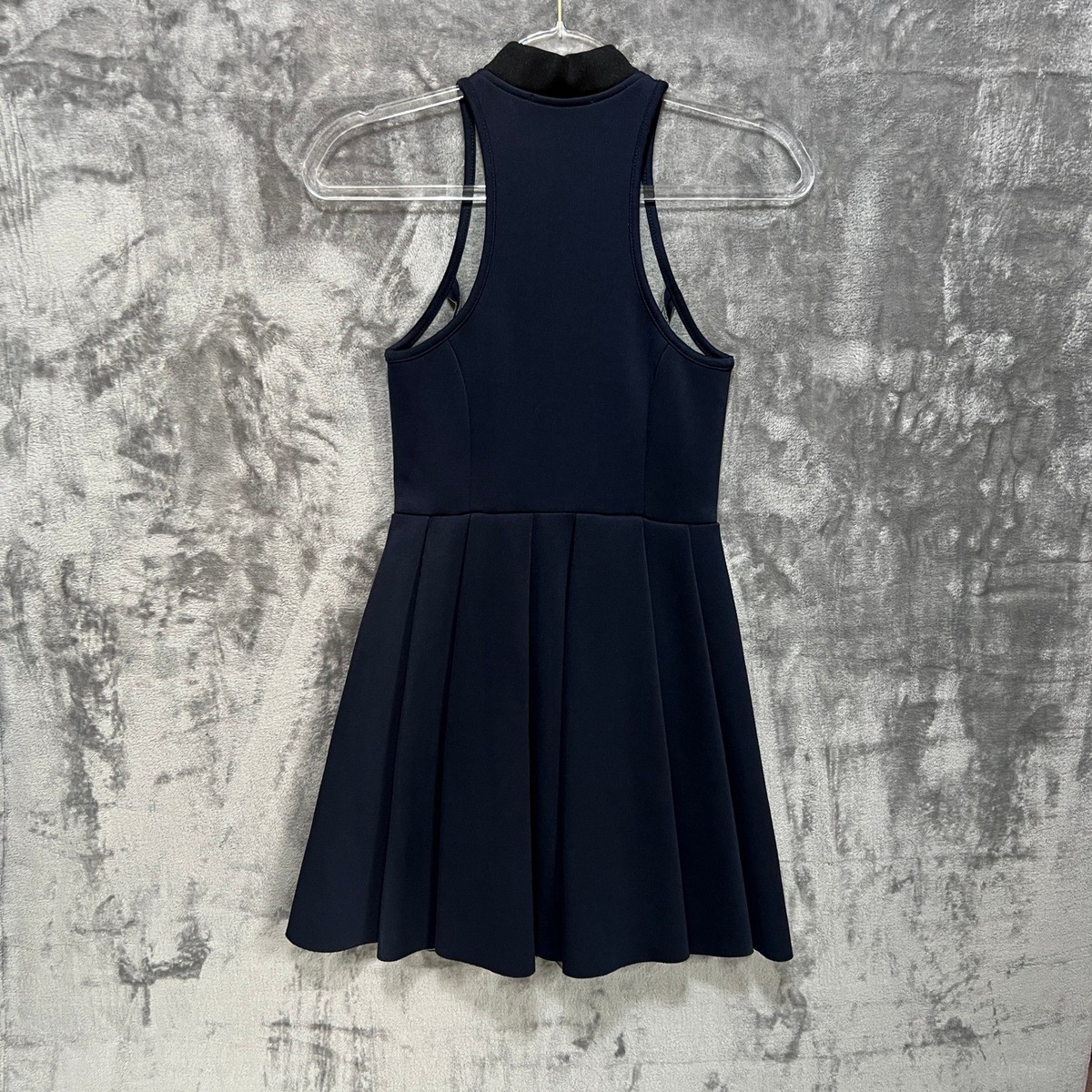 T by Alexander Wang Navy Scuba Front Zip Pleated Mini Dress Pockets sz XS Sporty | eBay T by Alexander Wang Navy Scuba Front Zip Pleated Mini Dress Pockets sz XS Sporty | eBay