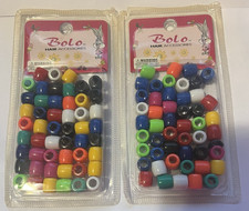  2 PACKS OF BOLO KIDS HAIR ACCESSORIE MULTICOLOR BEADS 50 IN EACK PACK