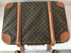 Louis Vuitton valise monogramme sangles cuir cadenas + clé incluse housse