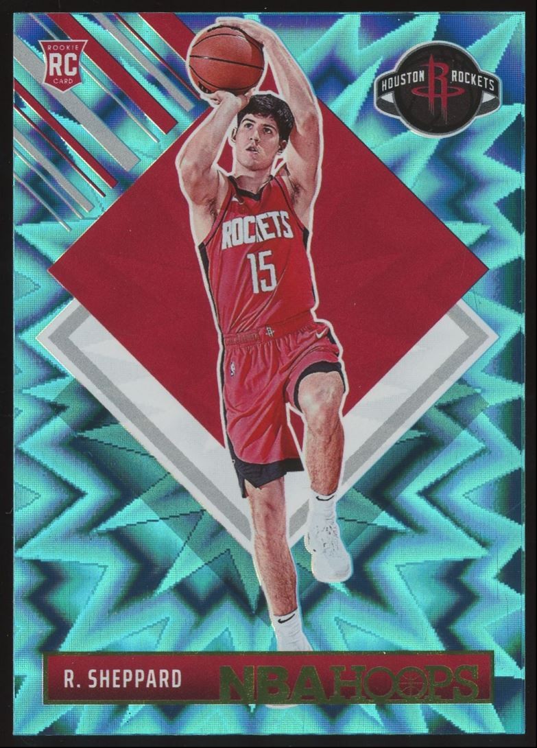 Reed Sheppard Rookie #291 2024-25 Panini Hoops Tribute Teal Explosion Rockets