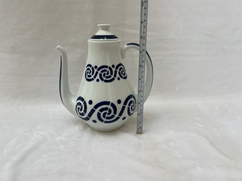 NUEVO Juego de Café Sargadelos España Porcelana Patrón Espiroide - Olla Crema Azúcar - Imagen 13 de 19