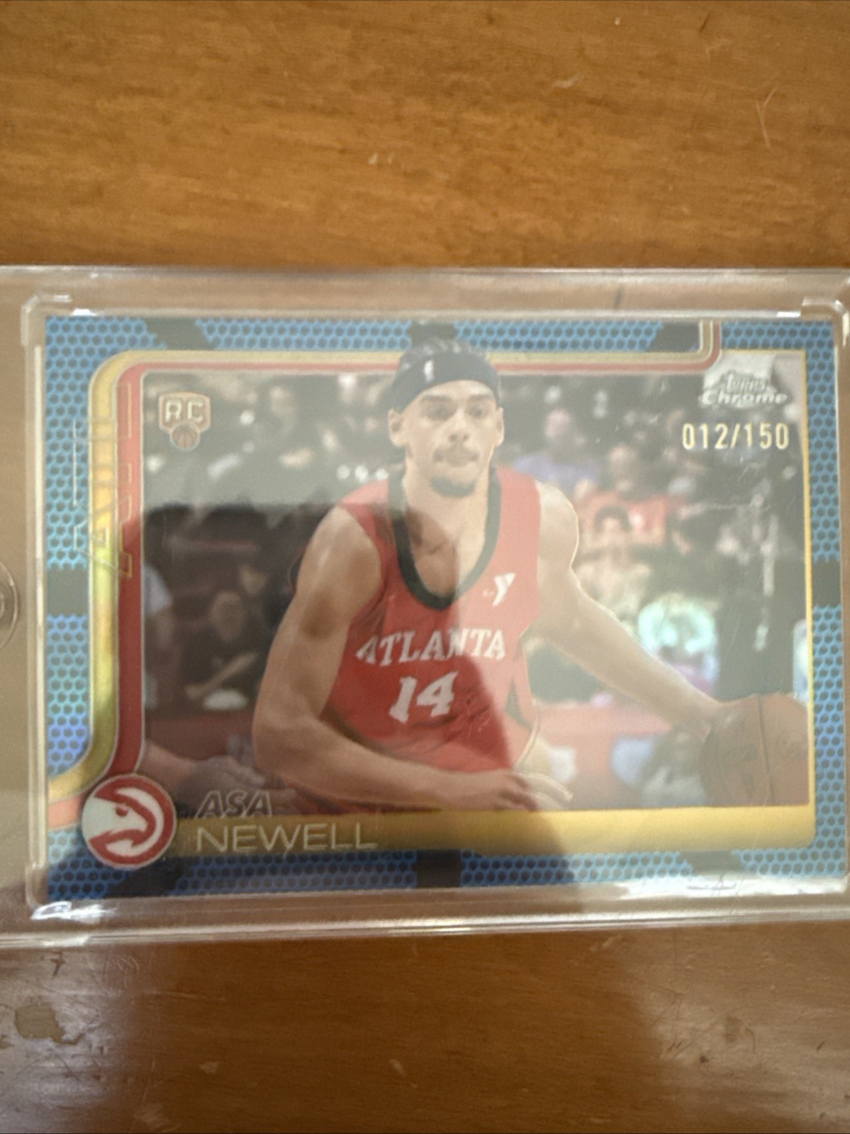 2025-26 Topps Chrome Asa Newell Blue Wave Refractor Rookie /150 RC #273
