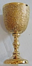 Vintage Chalice Medieval Goblet | 1x Solid Brass 6" Royal Wine Glass Cups 7oz ec