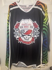 NHL Columbus Blue Jackets Grateful Dead Black Jersey Size: XL SGA Promo Men's