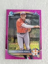 Caden Powell 2025 Bowman #BCP-12 Chrome Prospects Purple Shimmer /199