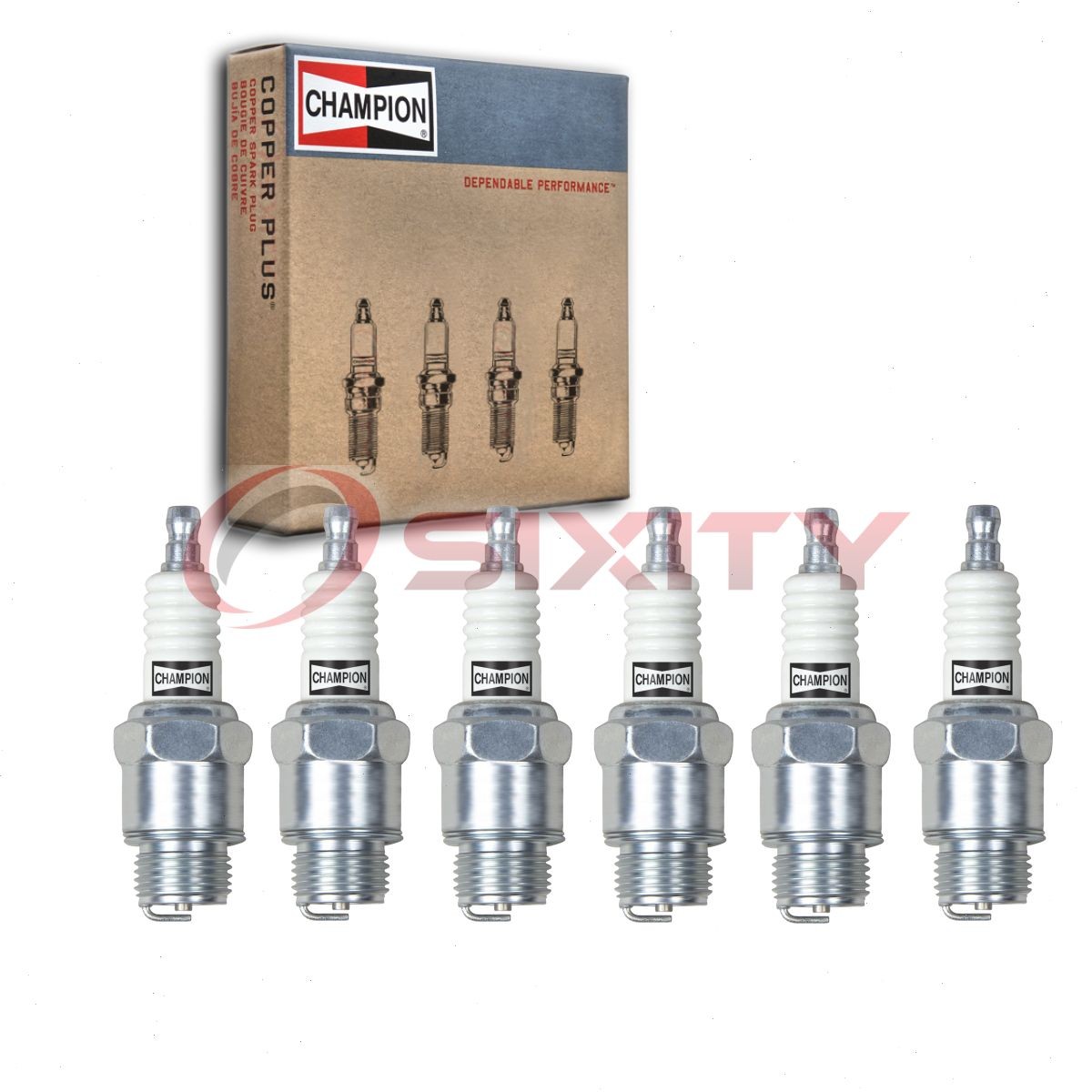 6 pc Champion Industrial Spark Plugs for 1935 Hupmobile Series 518-D ms