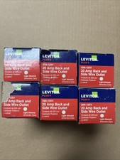 Leviton 20 Amp 125 V Commercial Grade Duplex Outlet/Receptacle, Light Almond 6PK