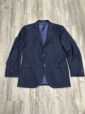 SUITSUPPLY Lazio Men Navy Pure Wool Super 110s Blazer Single Breasted 50 Slim 