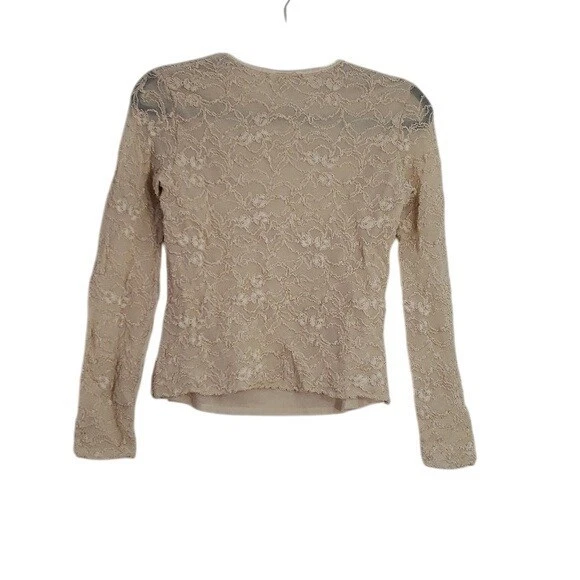 Camisa De Colección Años 90 Y2k Ann Taylor Malla Manga Larga Talla M Forrada Fairy Grunge Foto 2 de 4