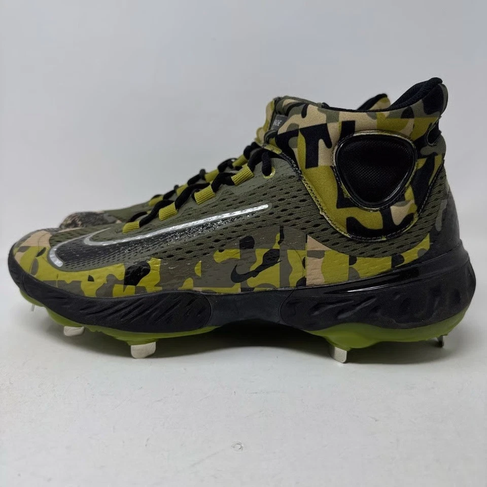 Nike Alpha Huarache Elite 4 Black Camo Baseball Cleats FD5517-200 Men's Size 13 - Image 2 of 4