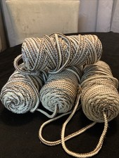 Lot of 4 Skeins Polyester Macrame Cord in Natural Tones White Brown  Beige
