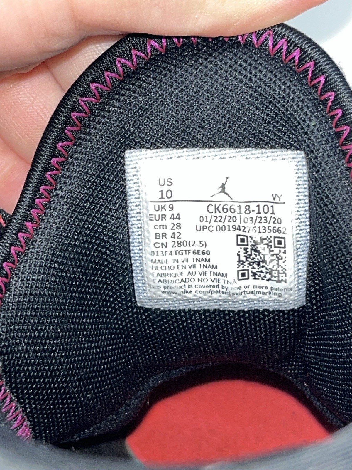 Air Jordan React Elevation “White Hyper Violet” C… - image 5