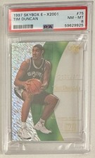 1997 Skybox E-X 2001 Tim Duncan Rookie Card RC #75 PSA 8. rookie card picture