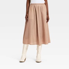 Women Pull-On Midi Skirt - A New Day
