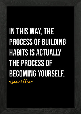 James Clear Zitat gerahmtes Wandbild Poster Leinwanddruck Bild