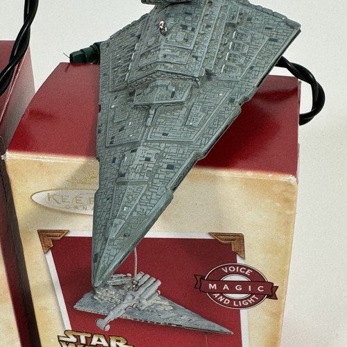 Hallmark Star Wars "Todesstern" und "Sternenzerstörer" Ornament Light Magic Lot - Bild 3 von 6