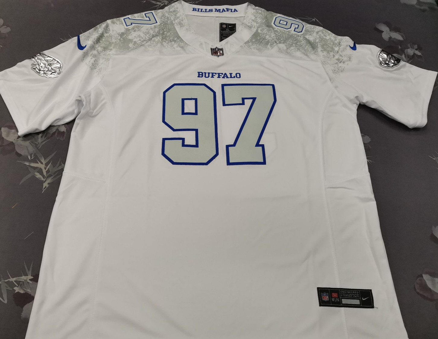 Joey Bosa #97 Bills FUSE Rivalries White Sewn Stitched Jersey.