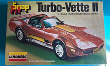 Vintage Lindberg Turbo-vette Ii Corvette C3 124 Snap Fit Kit 6501 Open Box