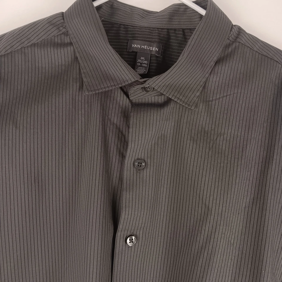 Camisa de vestir Van Heusen grande y alta para hombre L/S talla 2XL (19-19,5) lote de 3 Foto 2 de 4