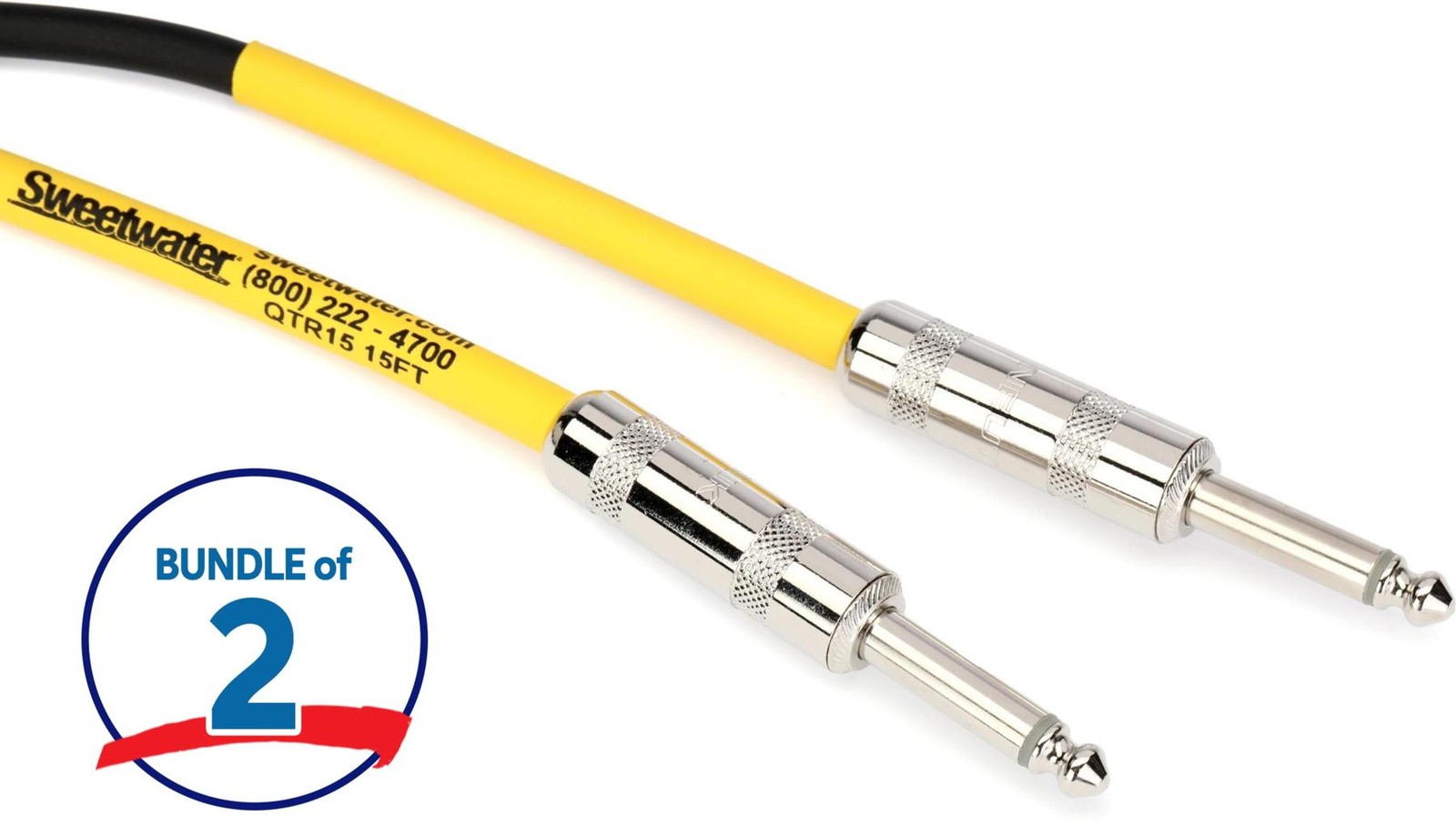 Инструментальный кабель Pro Co EG-15 Excellines Straight to Straight - 15 футов (2 штуки)